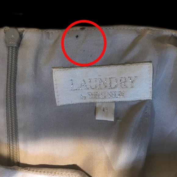 Laundry by Shelli Segal Silver Satin Cocktail Dress Size 4 - Picture 6 of 6